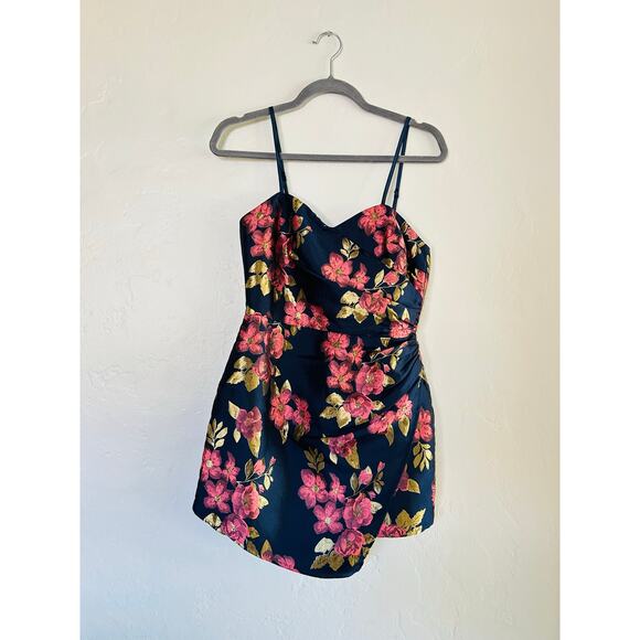 Lulus Jaqcard Floral Skort Romper - Picture 5 of 6